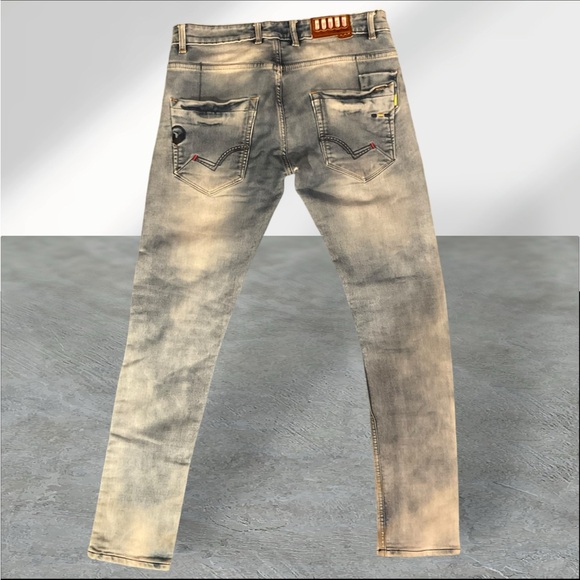 ZYKER Mens Faded Look Jeans - Picture 4 of 12